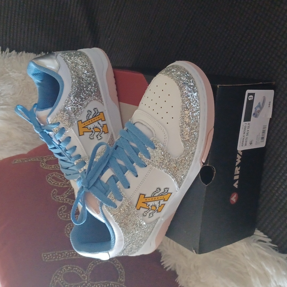 White Silver Glitter  Sneaker